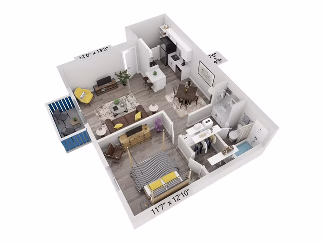 A3 | 1x1 | Large Renovated 2211 2211 floor plan
